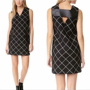 Brand New Rag & Bone Black & White Phoebe Windowpane Dress - Size 8